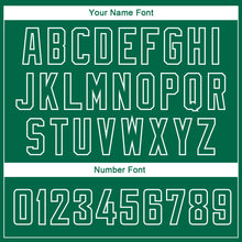 Load image into Gallery viewer, Custom Kelly Green White Side Panel Abstract Lines Authentic City Edition Basketball Jersey