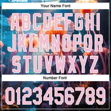 Load image into Gallery viewer, Custom Navy Light Pink-White 3D Pattern Design Jellyfish Floating In The Ocean Authentic Baseball Jersey