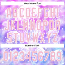 Load image into Gallery viewer, Custom Purple Light Pink-White 3D Pattern Design Jellyfish Authentic Baseball Jersey