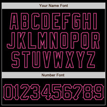 Load image into Gallery viewer, Custom Black Light Blue-Pink 3D Pattern Design Abstract Splatter Grunge Art Authentic Baseball Jersey