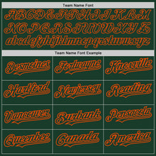 Load image into Gallery viewer, Custom Green Orange 3D Pattern Design Abstract Splatter Grunge Art Authentic Baseball Jersey
