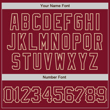 Load image into Gallery viewer, Custom Crimson City Cream 3D Pattern Design Abstract Splatter Grunge Art Authentic Baseball Jersey