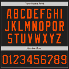 Load image into Gallery viewer, Custom Graffiti Pattern Orange-Black 3D Scratch Authentic Baseball Jersey