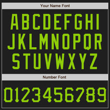 Load image into Gallery viewer, Custom Graffiti Pattern Neon Green-Black 3D Scratch Authentic Baseball Jersey