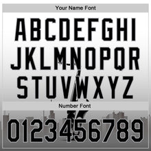 Load image into Gallery viewer, Custom White Black-Gray 3D Pattern Design City Of Jazz Music Authentic Baseball Jersey