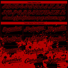 Load image into Gallery viewer, Custom Black Red 3D Pattern Design Abstract Splash Grunge Art Authentic Baseball Jersey