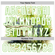 Load image into Gallery viewer, Custom White Aurora Green 3D Pattern Design Crocodile Authentic Baseball Jersey