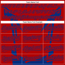 Load image into Gallery viewer, Custom Red Royal 3D Pattern Design Side Sharp Edges Authentic Baseball Jersey