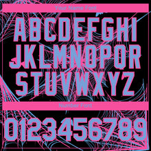 Load image into Gallery viewer, Custom Black Light Blue-Pink 3D Pattern Design Spider Web Authentic Baseball Jersey