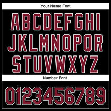 Load image into Gallery viewer, Custom Black Crimson-White 3D Pattern Design Curve Solid Authentic Baseball Jersey