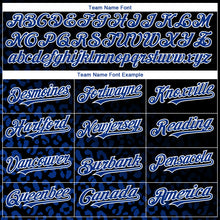 Load image into Gallery viewer, Custom Black Royal-White 3D Pattern Design Leopard Print Fade Fashion Authentic Baseball Jersey