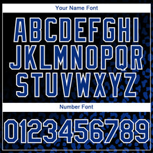 Load image into Gallery viewer, Custom Black Royal-White 3D Pattern Design Leopard Print Fade Fashion Authentic Baseball Jersey