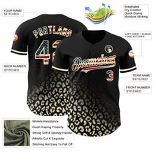 Load image into Gallery viewer, Custom Black Vintage USA Flag-Cream 3D Pattern Design Leopard Print Fade Fashion Authentic Baseball Jersey