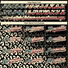 Load image into Gallery viewer, Custom Black Vintage USA Flag-Cream 3D Pattern Design Leopard Print Fade Fashion Authentic Baseball Jersey