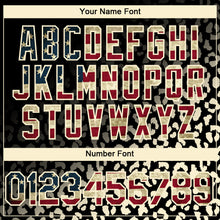 Load image into Gallery viewer, Custom Black Vintage USA Flag-Cream 3D Pattern Design Leopard Print Fade Fashion Authentic Baseball Jersey