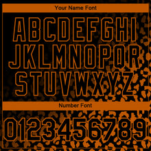 Load image into Gallery viewer, Custom Black Texas Orange 3D Pattern Design Leopard Print Fade Fashion Authentic Baseball Jersey