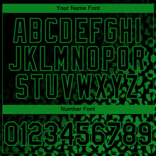 Load image into Gallery viewer, Custom Black Grass Green 3D Pattern Design Leopard Print Fade Fashion Authentic Baseball Jersey