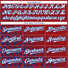 Load image into Gallery viewer, Custom Red White-Royal 3D Pattern Design Leopard Print Fade Fashion Authentic Baseball Jersey