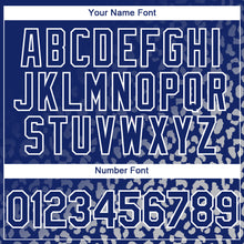 Load image into Gallery viewer, Custom Royal White 3D Pattern Design Leopard Print Fade Fashion Authentic Baseball Jersey