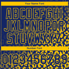 Load image into Gallery viewer, Custom Royal Yellow 3D Pattern Design Leopard Print Fade Fashion Authentic Baseball Jersey