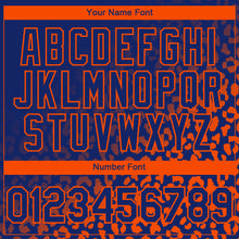 Load image into Gallery viewer, Custom Royal Orange 3D Pattern Design Leopard Print Fade Fashion Authentic Baseball Jersey