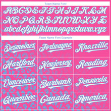 Load image into Gallery viewer, Custom Navy White-Light Blue 3D Pattern Design Leopard Print Fade Fashion Authentic Baseball Jersey