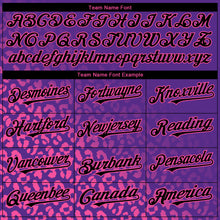 Load image into Gallery viewer, Custom Purple Black-Pink 3D Pattern Design Leopard Print Fade Fashion Authentic Baseball Jersey