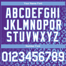 Load image into Gallery viewer, Custom Purple White-Light Blue 3D Pattern Design Leopard Print Fade Fashion Authentic Baseball Jersey