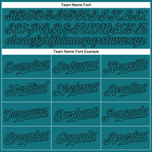 Load image into Gallery viewer, Custom Teal Teal-Black Authentic Baseball Jersey