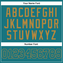 Load image into Gallery viewer, Custom Teal Teal-Old Gold Authentic Baseball Jersey