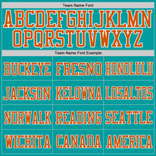 Load image into Gallery viewer, Custom Aqua Texas Orange-White Mesh Authentic Football Jersey