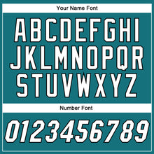 Load image into Gallery viewer, Custom Teal White-Black Authentic Baseball Jersey