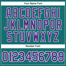 Load image into Gallery viewer, Custom Aqua Purple-White Authentic Sleeveless Baseball Jersey