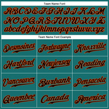 Load image into Gallery viewer, Custom Aqua Black-Orange Authentic Sleeveless Baseball Jersey