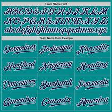 Load image into Gallery viewer, Custom Aqua Navy-White Authentic Baseball Jersey