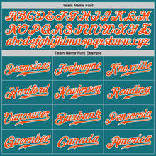Load image into Gallery viewer, Custom Teal Orange-White Authentic Baseball Jersey