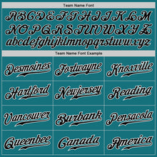 Load image into Gallery viewer, Custom Teal Black-White Authentic Baseball Jersey