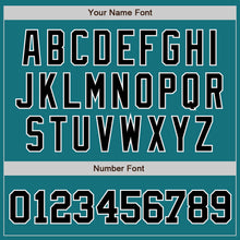 Load image into Gallery viewer, Custom Teal Black-White Authentic Baseball Jersey