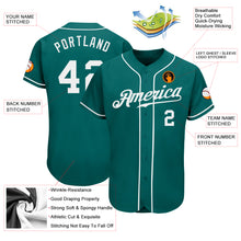 Load image into Gallery viewer, Custom Teal White Authentic Baseball Jersey