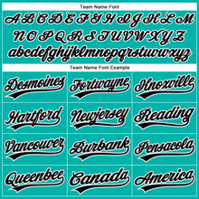 Load image into Gallery viewer, Custom Aqua Black-Gray Authentic Baseball Jersey