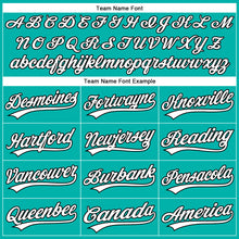 Load image into Gallery viewer, Custom Aqua White-Black Authentic Baseball Jersey