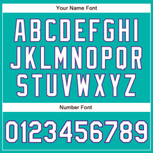 Load image into Gallery viewer, Custom Aqua White-Purple Authentic Baseball Jersey