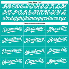 Load image into Gallery viewer, Custom Aqua White Authentic Baseball Jersey