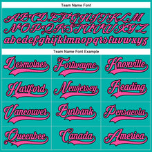 Load image into Gallery viewer, Custom Aqua Pink-Black Hockey Lace Neck Jersey