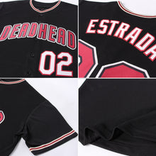 Load image into Gallery viewer, Custom Black Crimson-City Cream Baseball Jersey