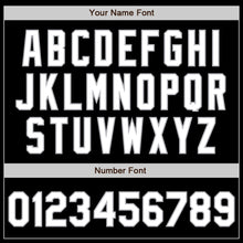 Load image into Gallery viewer, Custom Black White-Gray 3 Colors Arm Shapes Authentic Baseball Jersey