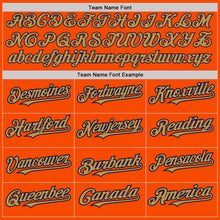 Load image into Gallery viewer, Custom Orange Old Gold-Navy 3 Colors Arm Shapes Authentic Baseball Jersey