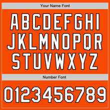 Load image into Gallery viewer, Custom Orange White-Black 3 Colors Arm Shapes Authentic Baseball Jersey