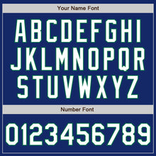 Load image into Gallery viewer, Custom Royal White-Kelly Green 3 Colors Arm Shapes Authentic Baseball Jersey