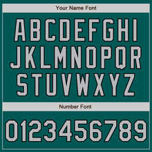 Load image into Gallery viewer, Custom Midnight Green Gray-Black 3 Colors Arm Shapes Authentic Baseball Jersey